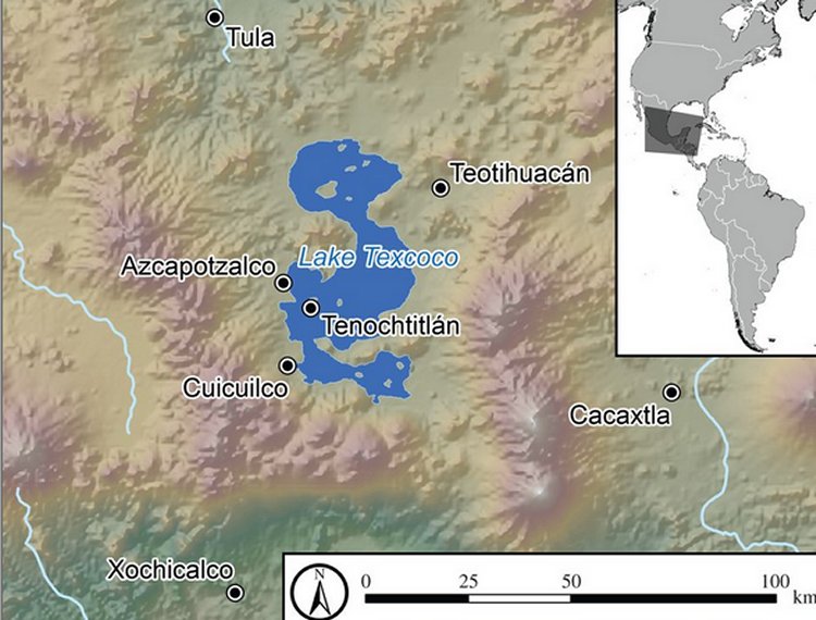 Map of Mesoamerica and the central Mexican highlands showing locations mentioned in text. 