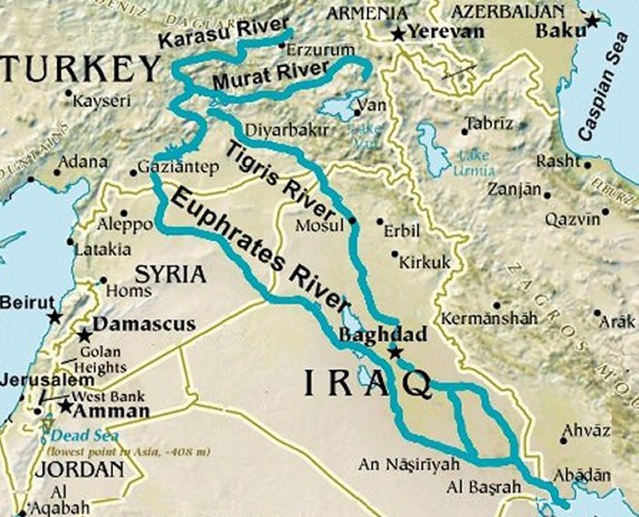 Garden Of Eden And Its Four Rivers Possible Locations Of