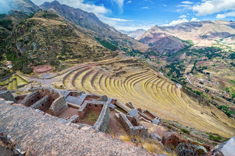 Beautiful Ancient City Of Pisac In The Sacred Valley, Peru Incredible