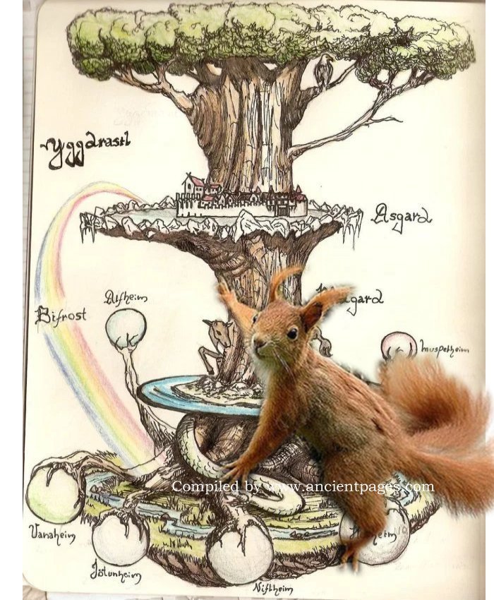 Ratatoskr Resident Of Yggdrasil Plotting Intrigue And Spreading