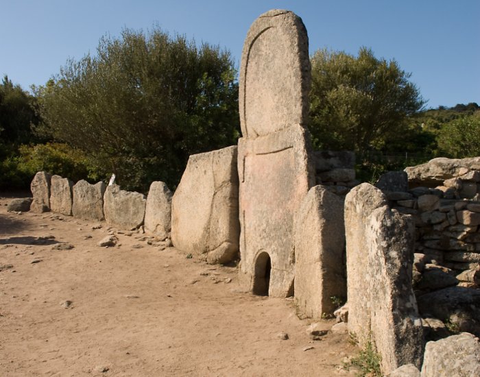 The megaliths of the forecourt form a semicircle