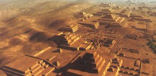 Cahuachi ruins. Artist's impression