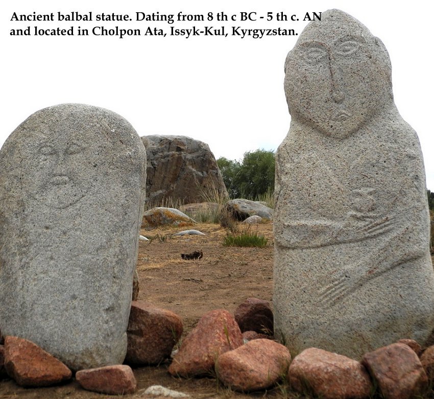 Ancient Petroglyphs Of Cholpon-Ata And Mysterious Balbals Figures That Guard Grave Sites, Kyrgyzstan
