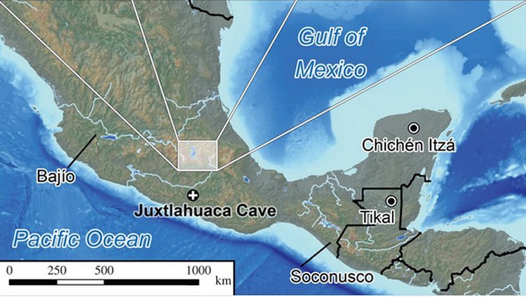 Map of Mesoamerica and the central Mexican highlands showing locations mentioned in text.