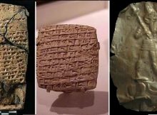 Left: Clay tablets discovered at Kültepe; Right: A Hittite God from Kültepe