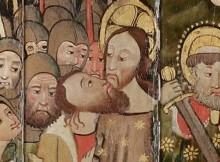 The brightly-painted wooden panel, with details picked out in silver and gold leaf, dates from c.1460, is all the more astonishing as it depicts the moment of Christ’s betrayal, by Judas Iscariot.