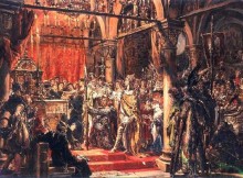 The coronation of Poland's first king, Boleslaw I "the Brave" in 1024. Credits: Polish Heritage