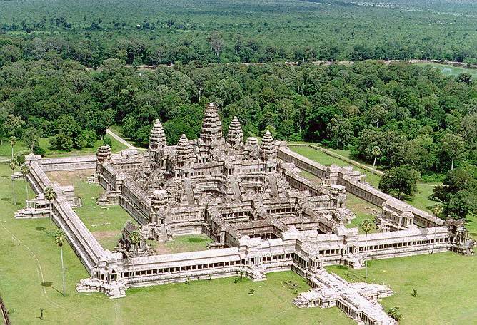 Aerial view of Angkor Wat