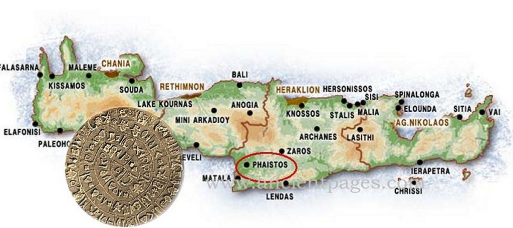 The disk was found by Luigi Pernier, the Italian archaeologist excavating ruins of the ancient Minoan Palace of Phaistos, on Crete in 1908. It's important to add that the enigmatic artifact was spotted in a stratum belonging to the sixteenth century BC, but it may be of much earlier.