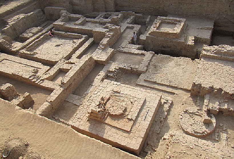 Excavations at Vadnagar revealed a Buddhist Monastery dated to the 2nd-7th century AD. Credit: ASI