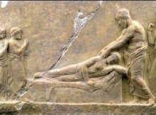 Statue of Asclepius, Greek god of medecine. (Source: www.scoliosisjournal.com)