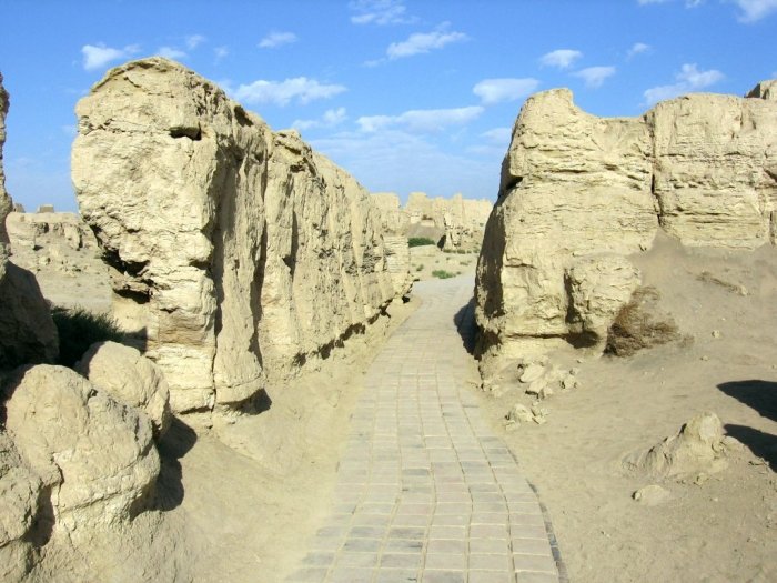 Ruins Of 2,300-Year-Old City Of Jiaohe On The Silk Road