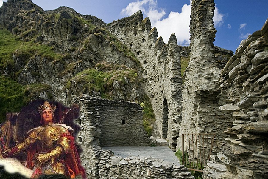 Geoffrey of Monmouth’s History of the Kings of Britain contains the earliest written mention of Tintagel in the tale of how Arthur was conceived there by Uther Pendragon, King of Britain, the result of his magically assisted seduction of Queen Igerna (Igraine), wife of Duke Gorlois of Cornwall.