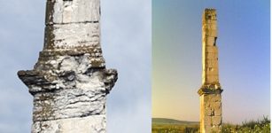 Ancient Roman Obelisk near the towns of Lesicheri