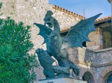 Rijeka Basilisk statue at the Trsat castle court