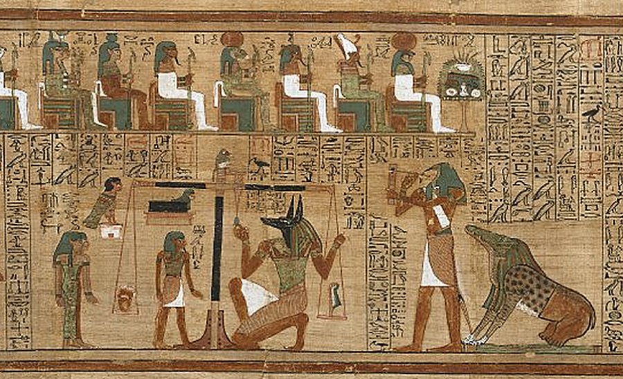 Anubis and scribent Ani mummy