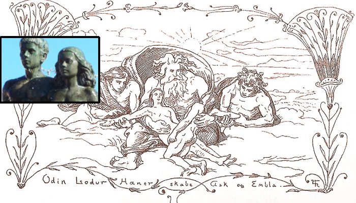 Ask And Embla: First Human Pair Created By Powerful God Odin And His Two Brothers