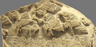 the last fragment was also discovered and later determined to be part of the Stele of the Vultures.