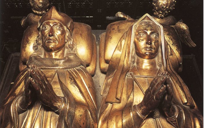 The Tomb Effigies of Henry VII and Elizabeth of York sculpted by Pietro Torrigiano, Westminster Abbey , London
