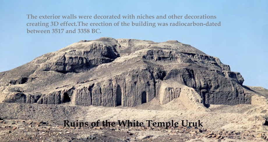 Uruk White Temple and ruins of ziggurat