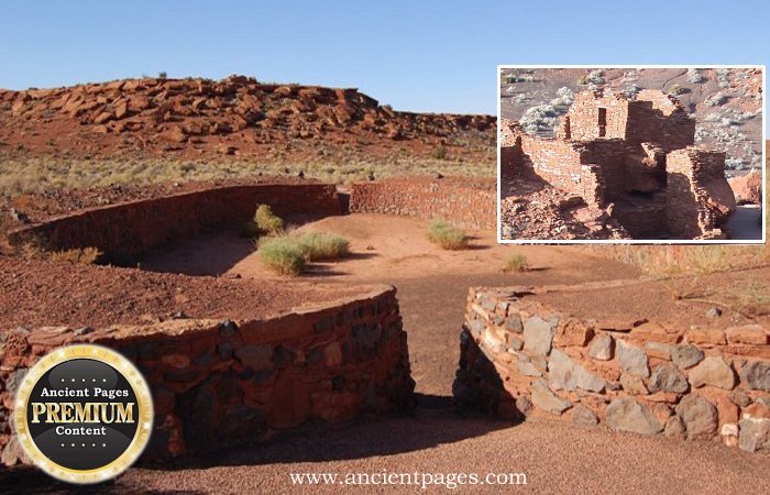 Wupatki Ruins And Sacred Sunset Crater Of Ancestral Puebloans In Arizona