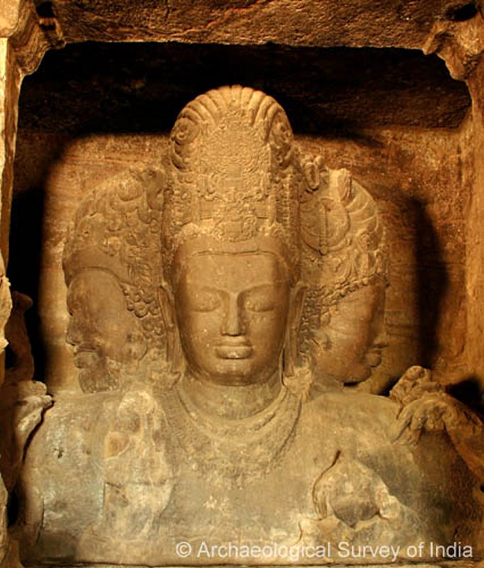 Ancient Complex Of Elephanta Caves In India