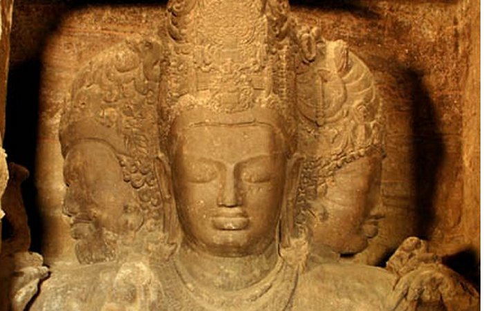 Ancient Complex Of Elephanta Caves In India