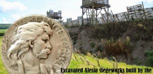 Excavated Alesia siegeworks