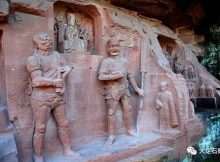 The statues of clairvoyance, clairaudience and the Jade Emperor in the Dazu Rock Carvings in Chongqing. Image credits: chinadaily.com.cn