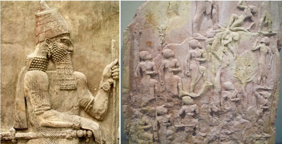 Left; Sargon of Akkad; Right: Victory Stele of Naram-Sin .