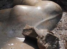 The newly discovered statue suggested to be for King Ramses II. Photo by Magdi Abdel Sayed