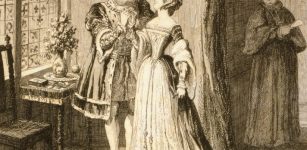 Henry's reconciliation with Anne Boleyn, by George Cruikshank, 19th century. via wikipedia