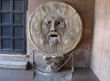 The ancient stone mask sevred as an ancient lie detector. Image credit: www.visitlazio.com