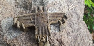 A unique Iron Age three-headed eagle found in Finland.