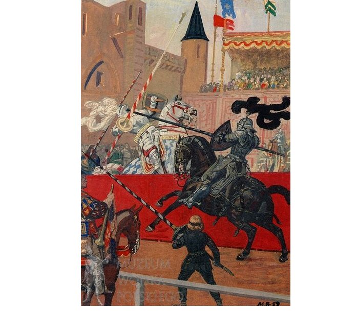 Zawisza Czarny in a duel with Jan Aragonski. Image credit: the Museum of the Polish Army