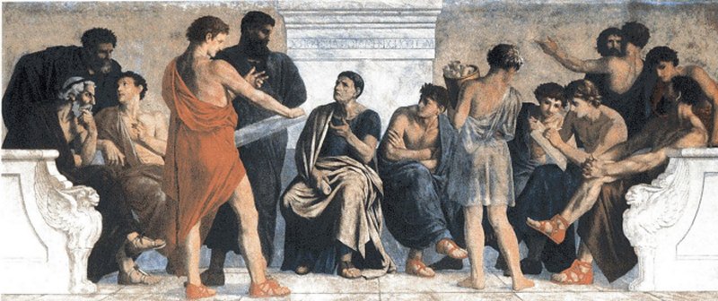 The School of Aristotle. Fresco by Gustav-Adolph Spangenberg, circa 1883-1888.