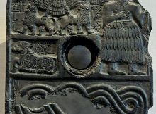 Votive relief showing evil bird-god Anzu/Imdugud, during the rule of Entemena, King of Lagash, 2400 BC. Credits: Louvre