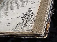 From the Private Library of John Dee, Cicero, Opera, Omnia Vol 2, with ship drawing. © RCP and John Chase