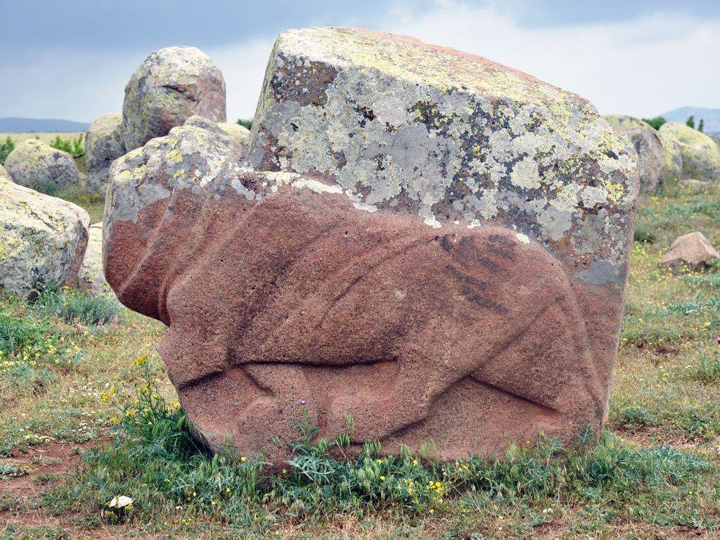 Mystery Of Gigantic Lion Sculptures Dated To The Hittite Era "It is estimated that they were made between 1,400 and 1,200 B.C. during the era when the Hittites ruled Anatolia. The top part of their head is a bit higher than their neck. It is thought that these sculptures were dedicated to a holy water source." Credits: DHA photo