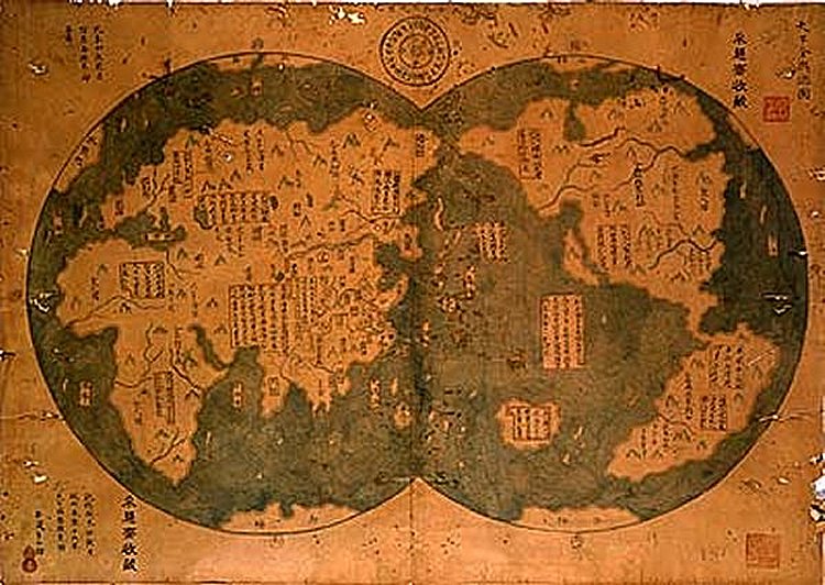 Zheng He's map reveals Columbus did not discover America.