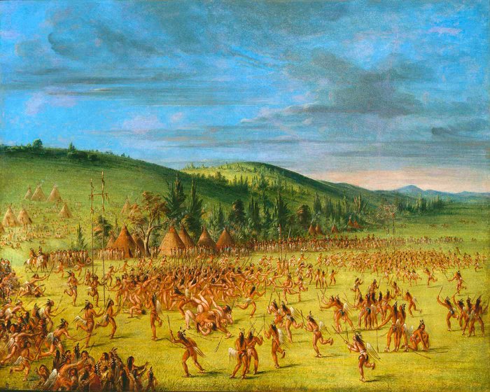 “Indian Ball Game” by George Catlin (courtesy Smithsonian American Art Museum)