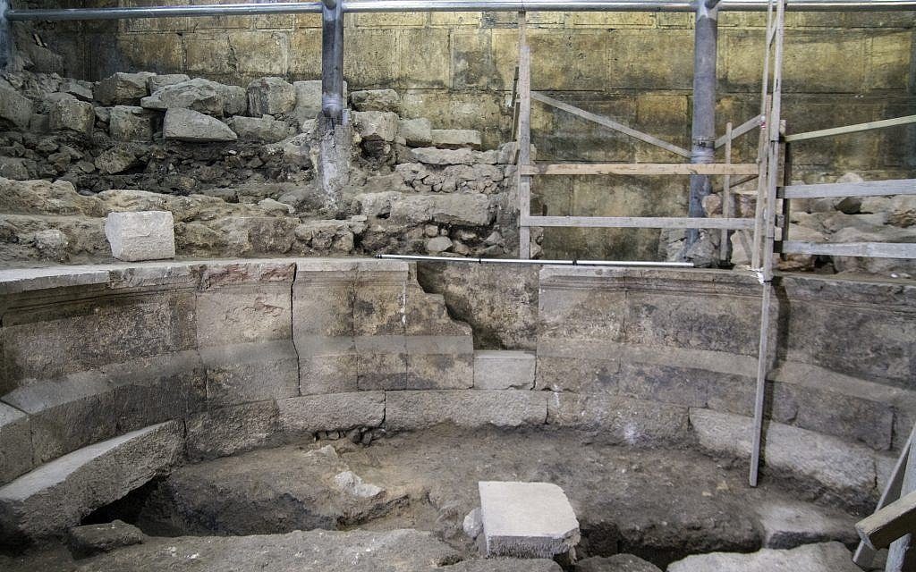 The theater-like structure. Yaniv Berman, courtesy of the Israel Antiquities Authority