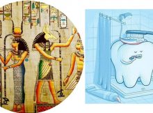 Ancient Egyptians brushed their teeth regulary.