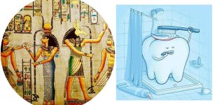 Ancient Egyptians brushed their teeth regulary.