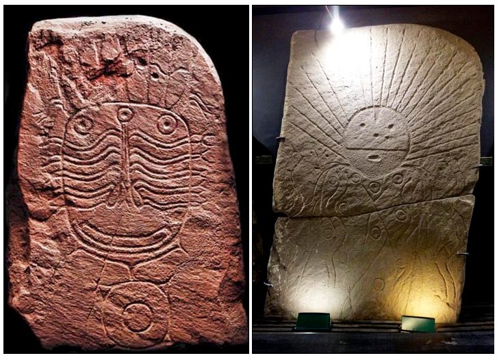 The Okunev Steles - anthropomorphous stone columns several meters tall - are the most widely known monument attributed to this culture. Pictures: Boris Dolinin, Elena Sibiryakova