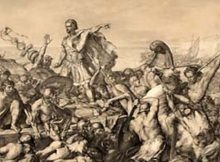 Caesar's invasions of Britain Part of Caesar's Gallic Wars. Edward Armitage's reconstruction of the first invasion. Image: wikipedia