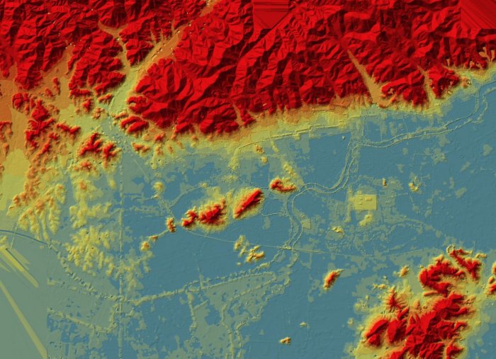 This is a map of the Liangzhu city and hydraulic system, Lower Yangtze River, China.