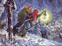 Beautiful Legend Of La Befana – Witch Who Delivers Gifts To Children In Italy On Epiphany - Twelve Days After Christmas