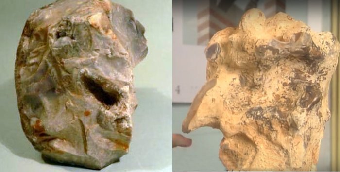 Some of flints Garcet discovered had the shape of a face. Image credit Soul Guidance