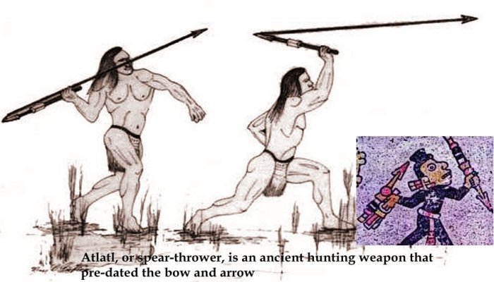 Atlatl spear thrower - Aztec Symbol